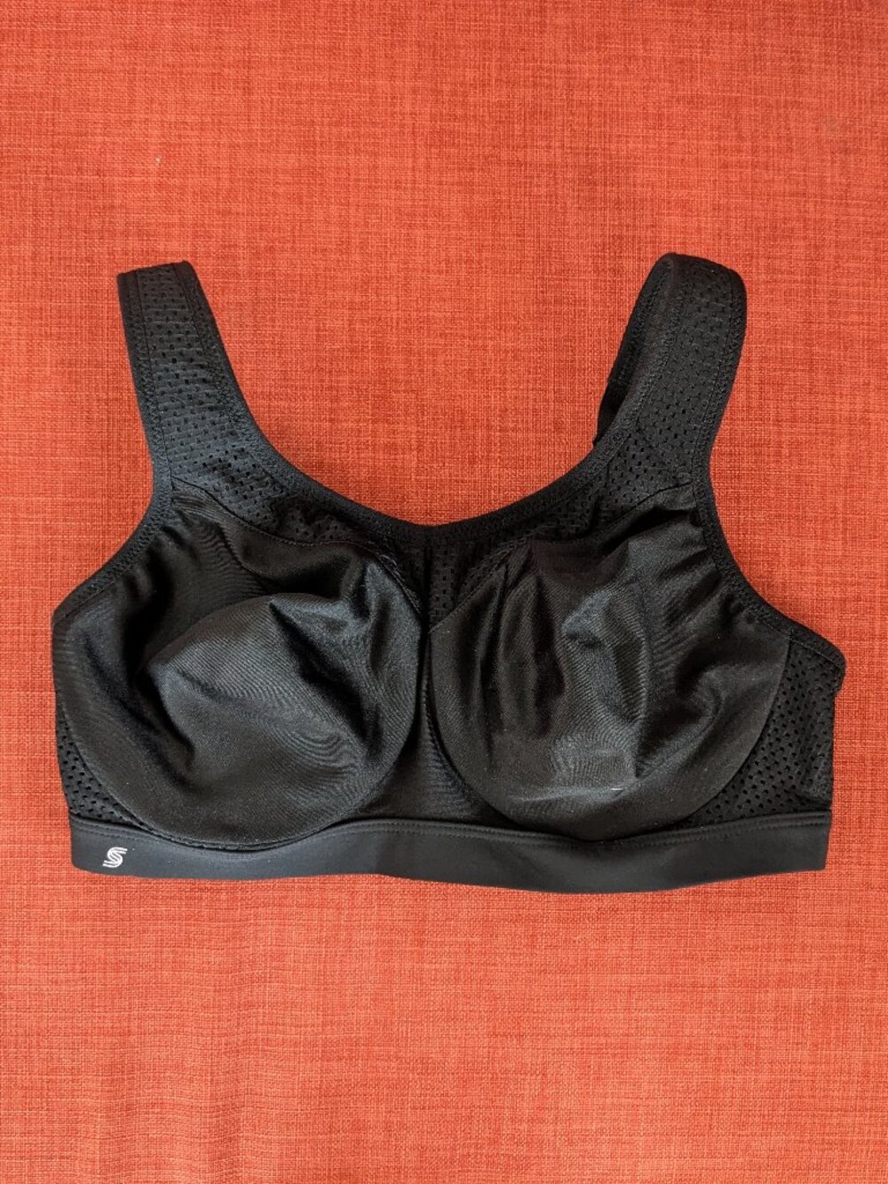Nwot Glamorise 9066 Black Sports Bra 34D Wired High Impact